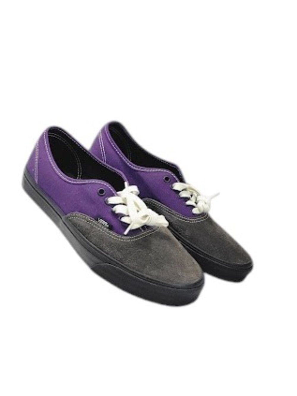 VANS Authentic Gothic Grape Lace Up Sneakers Men 9.5 Women 11 Black Purple NWOB